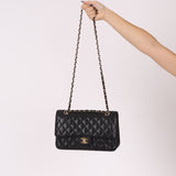Chanel 2008 Classic Caviar Medium Double Flap Bag 24K GP