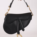 Dior 2018 Black Mini Saddle Bag with Strap