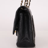 Chanel 2008 Classic Caviar Medium Double Flap Bag 24K GP