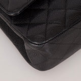 Chanel 2008 Classic Caviar Medium Double Flap Bag 24K GP