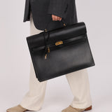 Hermès 2000 Noir Box Kelly Dépêches 38 GHW