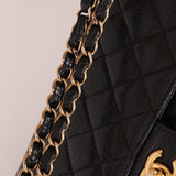 Chanel 2008 Classic Caviar Medium Double Flap Bag 24K GP