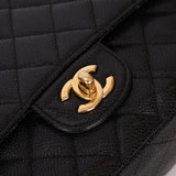 Chanel 2008 Classic Caviar Medium Double Flap Bag 24K GP