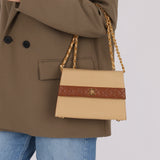 Chanel 1989 Lambskin Two-Tone Trapezoid Single Flap w/ Cardholder
