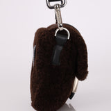 Fendi Shearling Chocolate Mini Baguette Bag