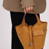 Hermès 2021 Sesame Toile Goeland and Swift Cargo Picotin 18 PHW