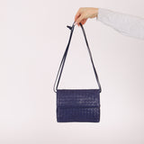 Bottega Veneta Intrecciato Blue Crossbody