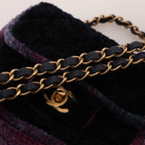 Chanel 2021 Tweed Turnlock Mini Square Flap Bag