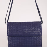 Bottega Veneta Intrecciato Blue Crossbody
