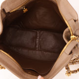 Chanel 1996 Caviar Turnlock Mini Zip 24K GP Chain Tote