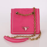 Prada Nylon Pink Chain Shoulder Bag