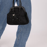 Prada Bijoux Teddy Bear Tessuto Frame Handle Bag