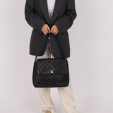 Vintage Chanel 1996 Caviar Turnlock Shoulder Bag