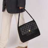 Vintage Chanel 1996 Caviar Turnlock Shoulder Bag