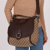Gucci GG Canvas Techno Horsebit Crossbody Bag
