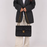 Chanel 1994 XL Logo Lambskin Jumbo Single Flap