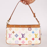 Limited Edition Louis Vuitton x Takashi Murakami Multicolor Blanc Pochette