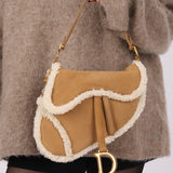 Dior Medium Shearling Saddle Bag