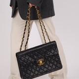 Chanel 1994 XL Logo Lambskin Jumbo Single Flap