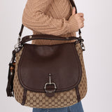 Gucci GG Canvas Techno Horsebit Crossbody Bag