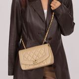 Chanel 1994 Beige Lambskin Small Diana
