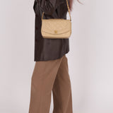 Chanel 1994 Beige Lambskin Small Diana