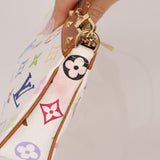 Limited Edition Louis Vuitton x Takashi Murakami Multicolor Blanc Pochette