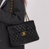 Chanel 1994 XL Logo Lambskin Jumbo Single Flap