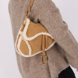 Dior Medium Shearling Saddle Bag