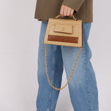 Chanel 1989 Lambskin Two-Tone Trapezoid Single Flap w/ Cardholder