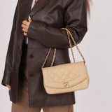 Chanel 1994 Beige Lambskin Small Diana
