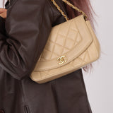 Chanel 1994 Beige Lambskin Small Diana
