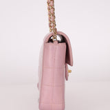 Chanel 2002 Lilac Lambskin Chocolate Bar East West Flap 24K GP