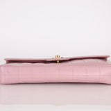 Chanel 2002 Lilac Lambskin Chocolate Bar East West Flap 24K GP