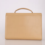 Chanel 1997 Beige Caviar XL Turnlock Briefcase