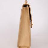 Chanel 1997 Beige Caviar XL Turnlock Briefcase