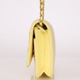 Chanel 2020 Butter Yellow Denim Coco Wallet On Chain