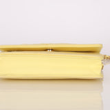 Chanel 2020 Butter Yellow Denim Coco Wallet On Chain