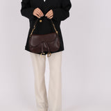 Dior 2001 Chocolate Calfskin Double Saddle Bag