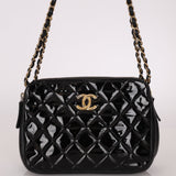 Chanel 2014 Patent Double Zip Camera Bag