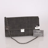 Chanel 2002 Denim Chocolate Bar Clutch on Chain