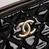 Chanel 2014 Patent Double Zip Camera Bag