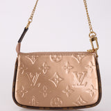 Louis Vuitton Rose Gold Vernis Mini Chain Pochette