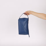 Loewe Blue Calfskin Puzzle Fold Wash Bag