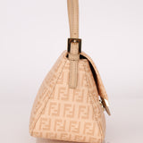 Fendi Zucchino Coated Canvas Mini Mamma Baguette GHW