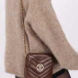 Chanel 1991 Caviar Chevron Crossbody