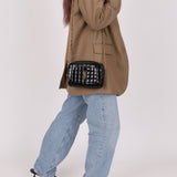 Saint Laurent Mini Cassandre Black Patent Camera Bag Crossbody