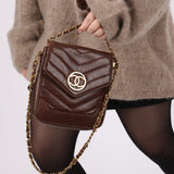 Chanel 1991 Caviar Chevron Crossbody