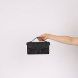 Fendi Zucca Black Soft Trunk Baguette with Strap