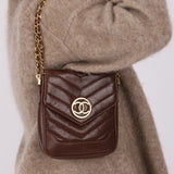 Chanel 1991 Caviar Chevron Crossbody